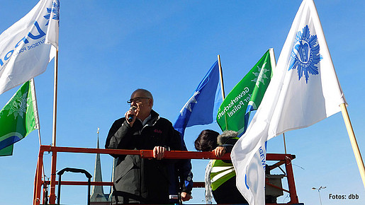 Friedhelm Schäfer auf einer Demonstration in Berlin