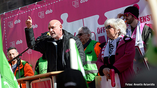 Volker Geyer auf einer Demonstration in Nürnberg