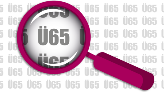 Lupe vergrößert Ü65