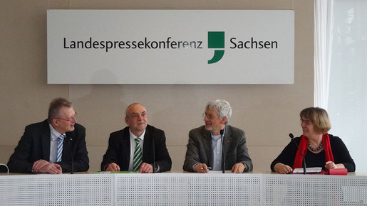 Pressekonferenz zum Warnstreik in Sachsen