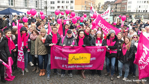 Warnstreiks und Demos in NRW