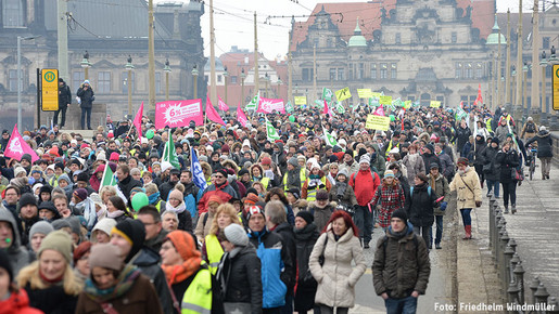 Demozug durch Dresden Demozug durch Dresden