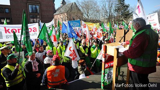 Warnstreik und Kundgebung in Mainz Warnstreik und Kundgebung in Mainz