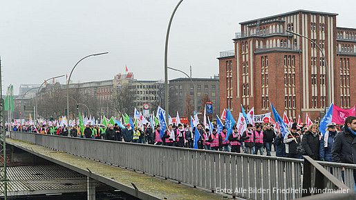 Warnstreik in Hamburg