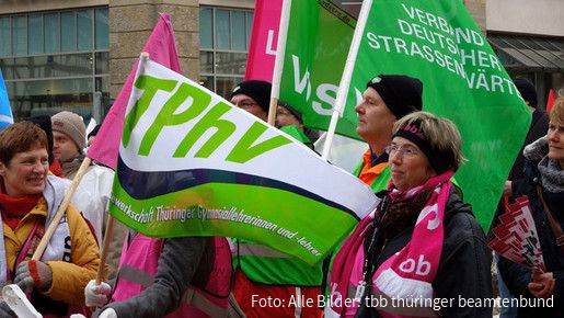 Warnstreik in Thüringen