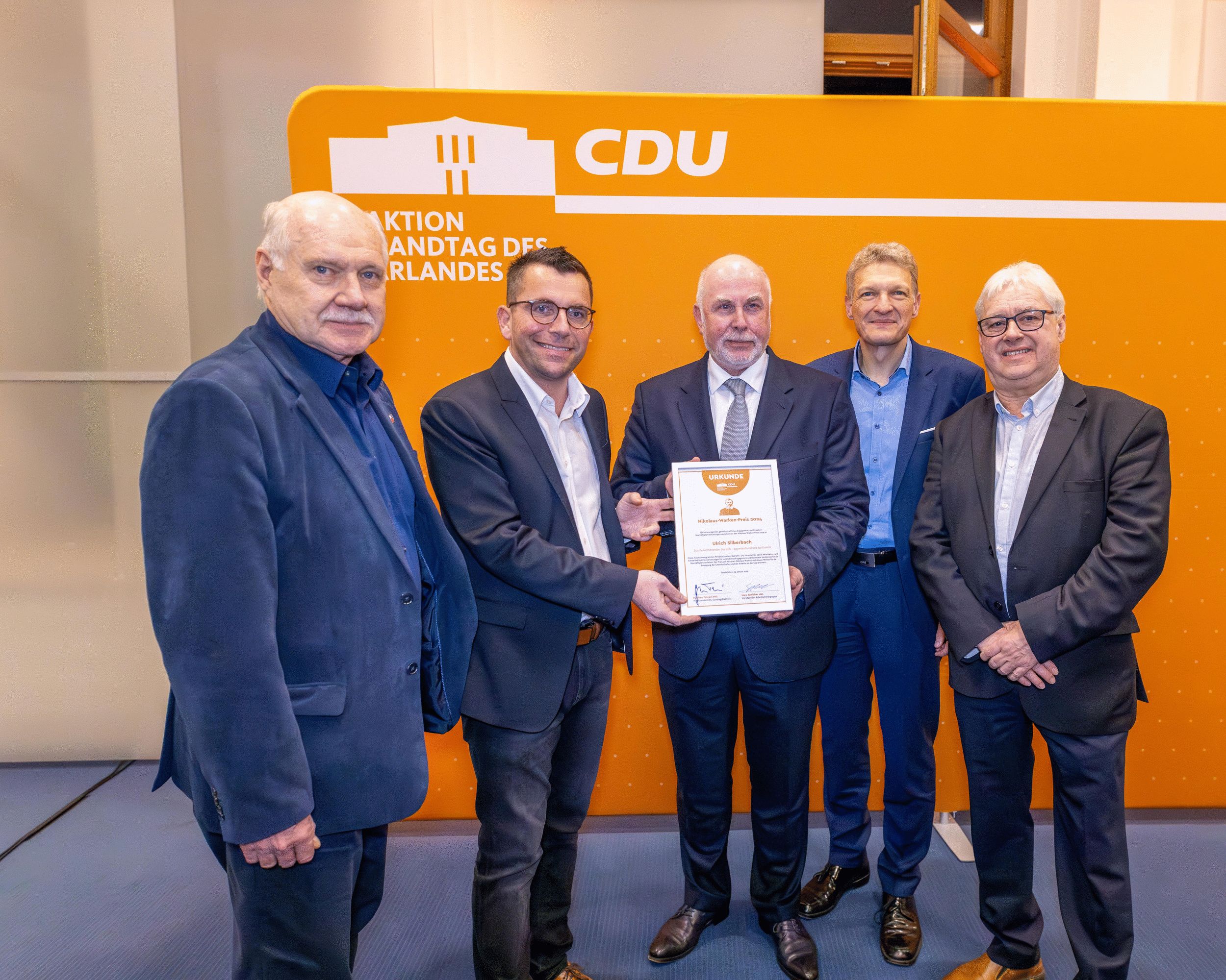 Saarland: Silberbach mit Nikolaus-Warken-Preis ausgezeichnet