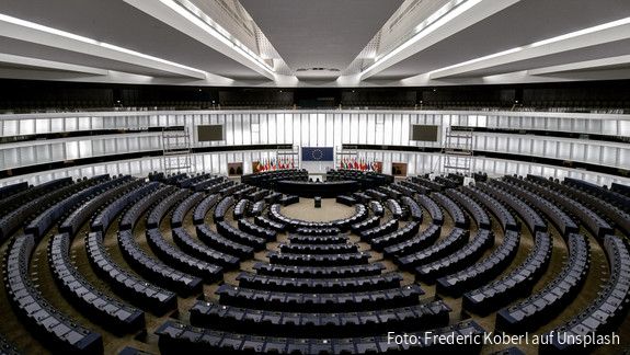 Innenansicht des Europäischen Parlaments